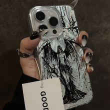 ins哥特风超火y2k亚文化暗黑天使17pro适用16苹果15Promax手机壳iPhone14高级感13小众12羽纱11女男潮情侣xs