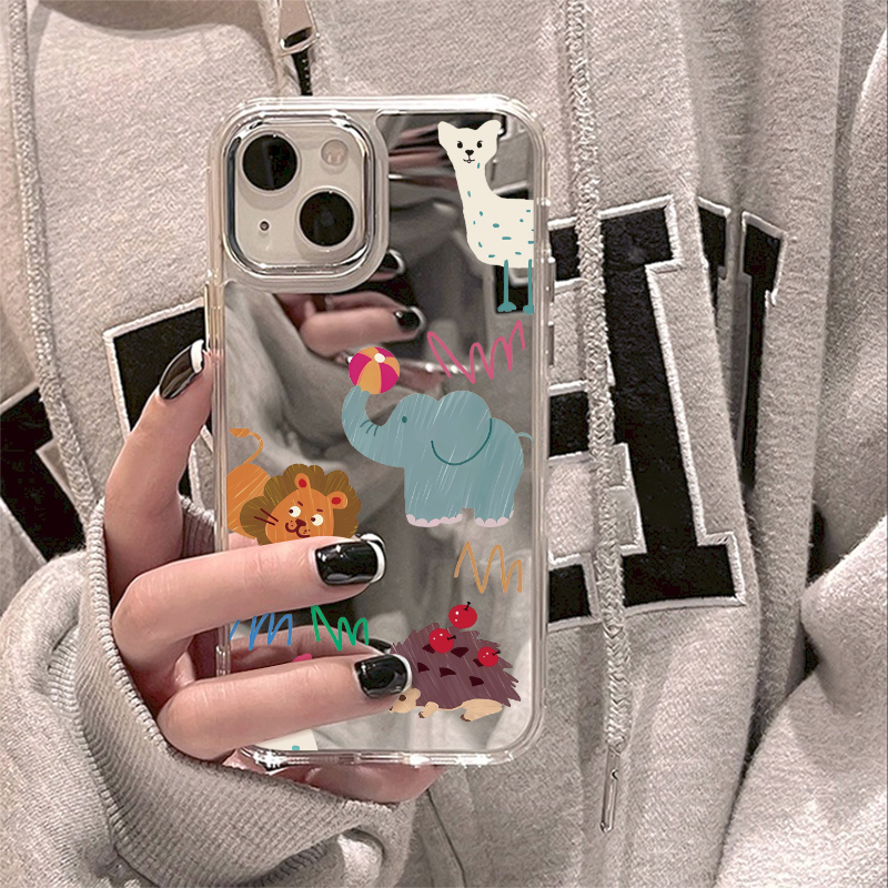 胜壳ins风可爱卡通手机壳镜面潮
