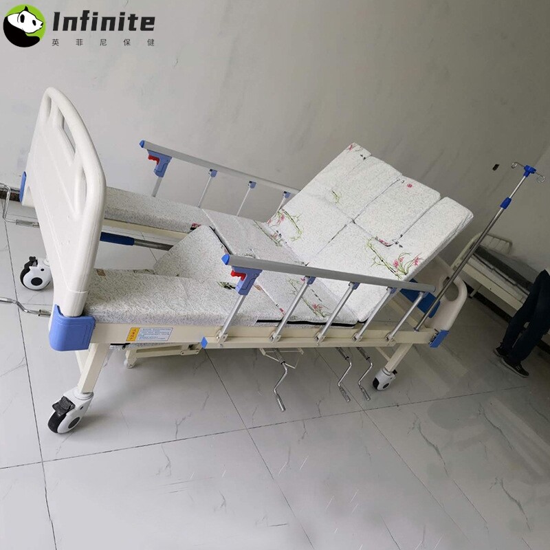 双摇护理床厂家 家用多功能医用床手动护理床 老人加宽病床翻身床