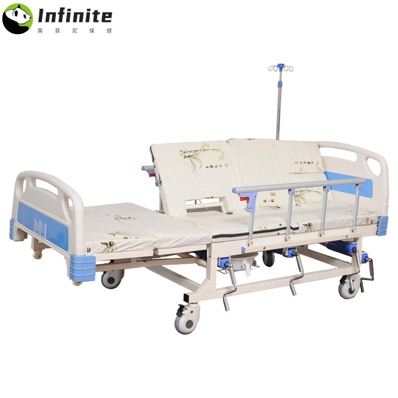 厂家直销护理床养老院家用多功能卧床便孔瘫痪病人医疗手摇翻身床