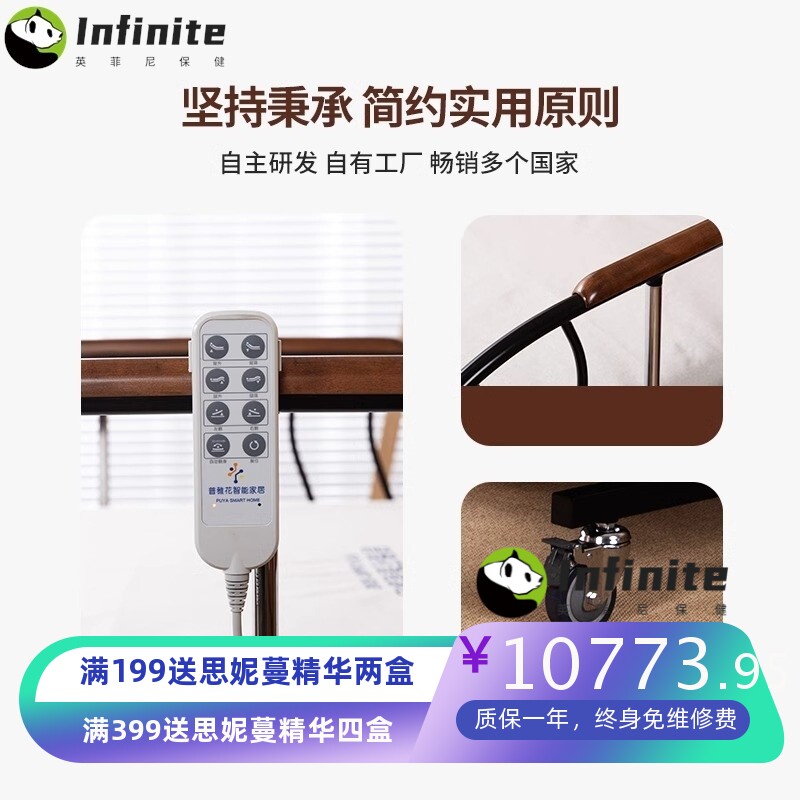 福老舍居加宽款电动多功能护理床左右翻身家用适老化床医院瘫痪床