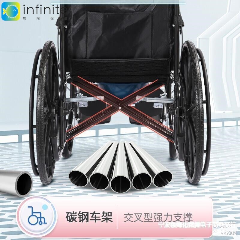 康立普自主全躺轮椅坐便床老人推车护理能椅多功能折叠专用带轻便
