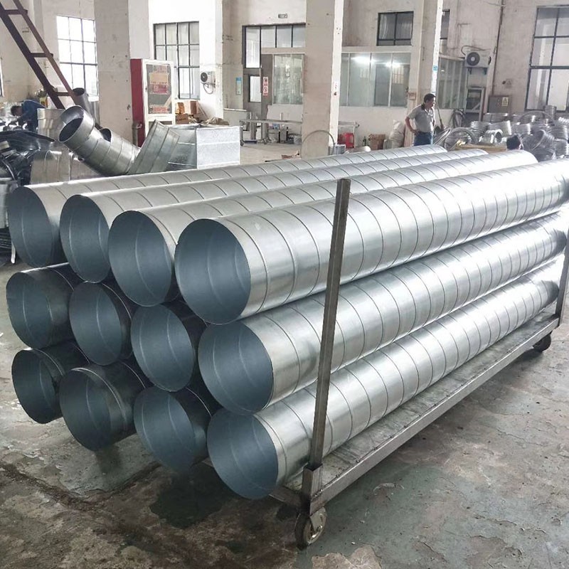 螺旋风管 通风管道 白铁皮风管 不锈钢风管 圆形排风管 螺旋管