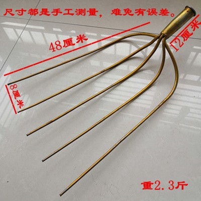 全钢实心四股叉农用草叉泥叉粪叉子铁钢叉垃圾铲四齿叉农具五齿叉