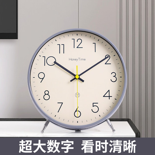 新款时钟摆台式闹钟表桌面摆钟大座钟家用客厅摆放式座钟高级摆件