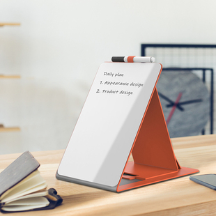 桌面小白板写字板支架式钢化玻璃办公桌记事板移动备忘提示板黑板