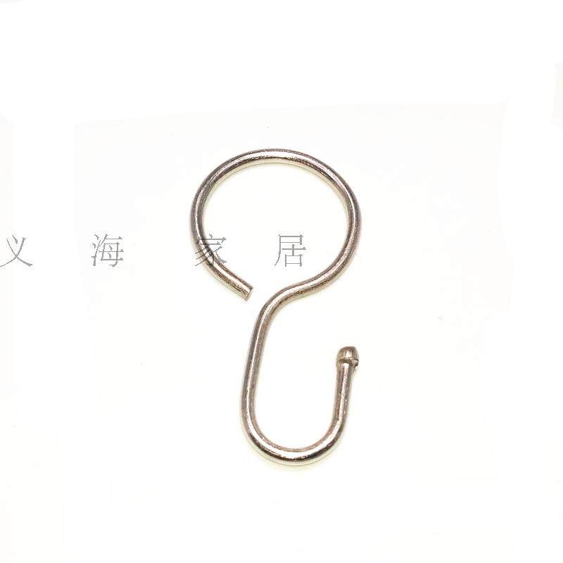 100个小号带圈挂钩 窗帘配件钢丝小挂钩罗马杆窗帘扣改轨道挂钩图片