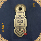 饰把手古典吊式 装 拉手 仿古纯铜拉手抽屉衣柜门拉手博古吊牌 中式