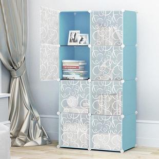 书柜带门楼梯下自由储物置物柜实木组合装 饰书橱落地柜子简易书架