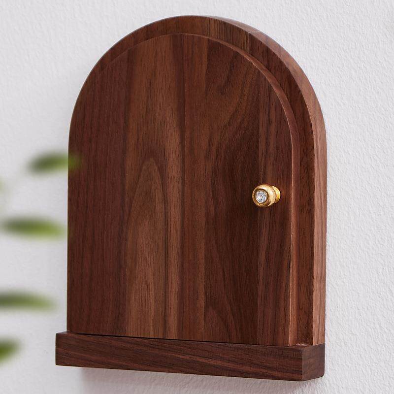 黑胡桃木开关保护套贴墙贴家用遮挡插座装饰框遮挡保护盖防触电罩