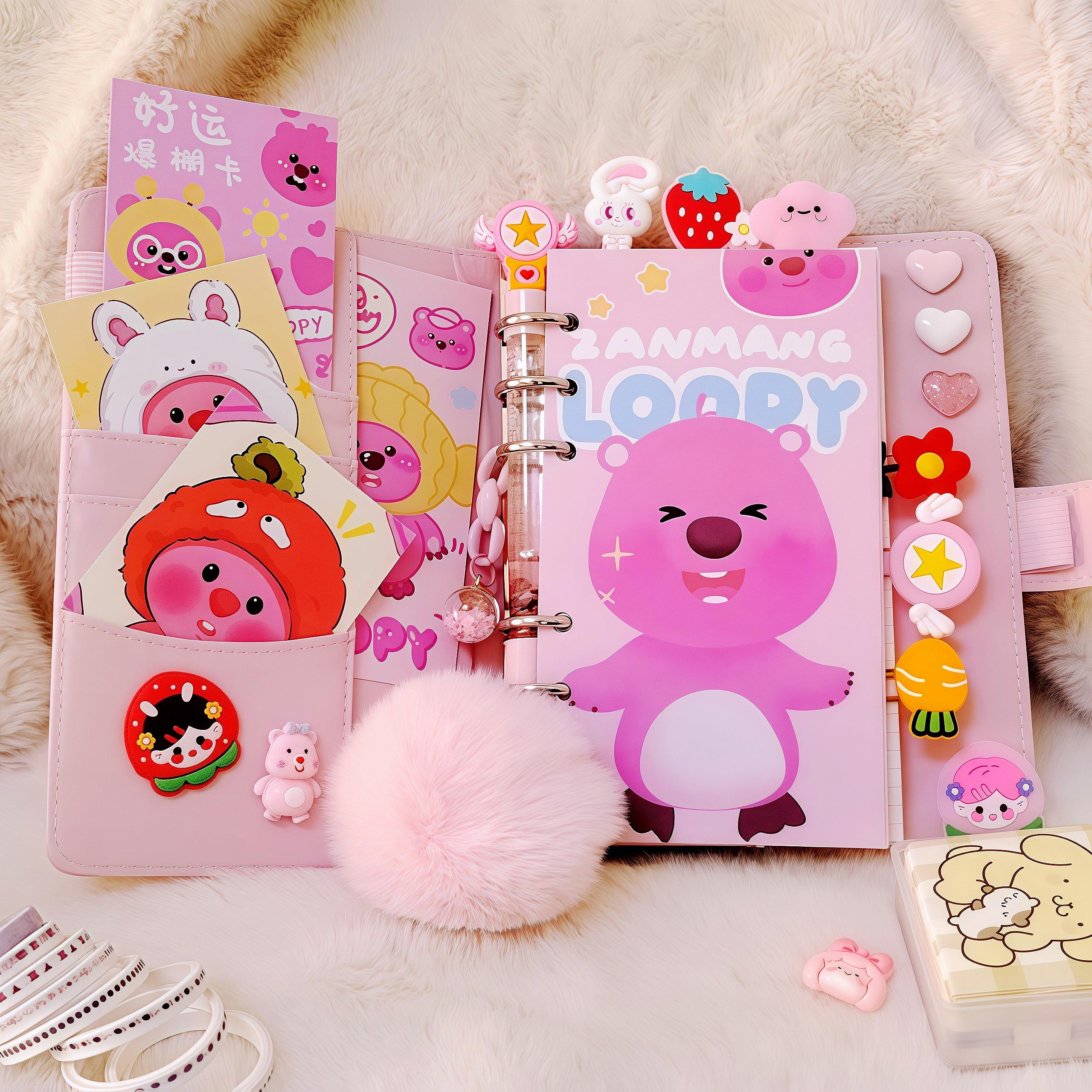 露比loopy活页手账本套装礼盒中小学生学习生日礼物日记本笔记本