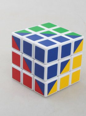 【X-cube 超难四色三阶魔方 白色】高难度魔方 特殊图案3阶魔方