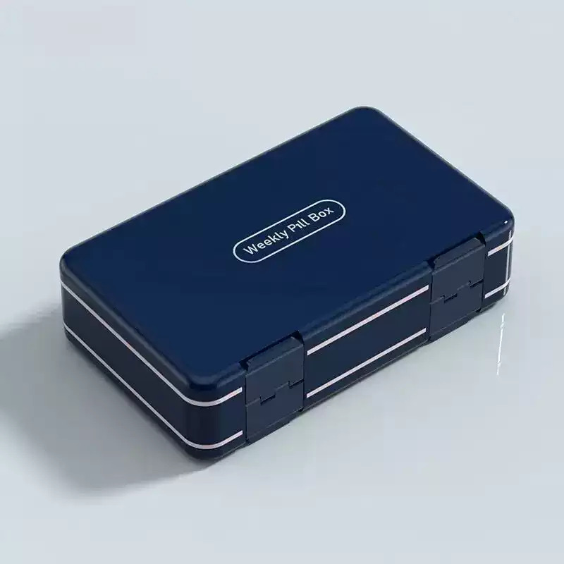 德国药盒大容量密封一周七天早中晚随身便携药品药丸分装盒