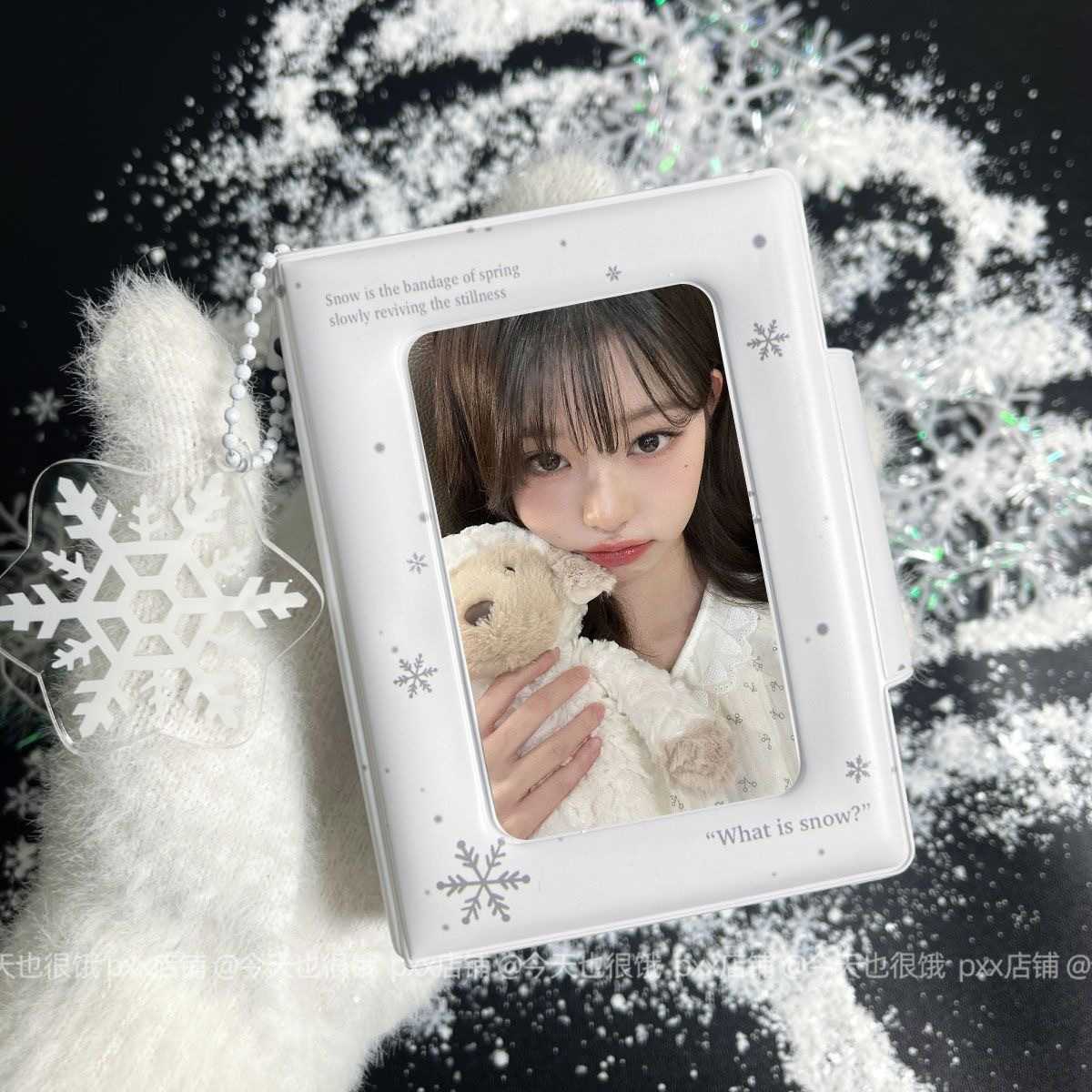 冬季雪花卡包ins风一宫格追星