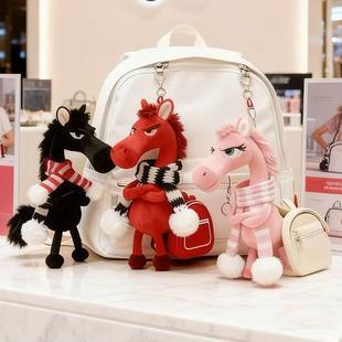 新款 2026马年吉祥物好运高冷黑马可爱超萌玩偶公仔挂件毛绒玩具礼