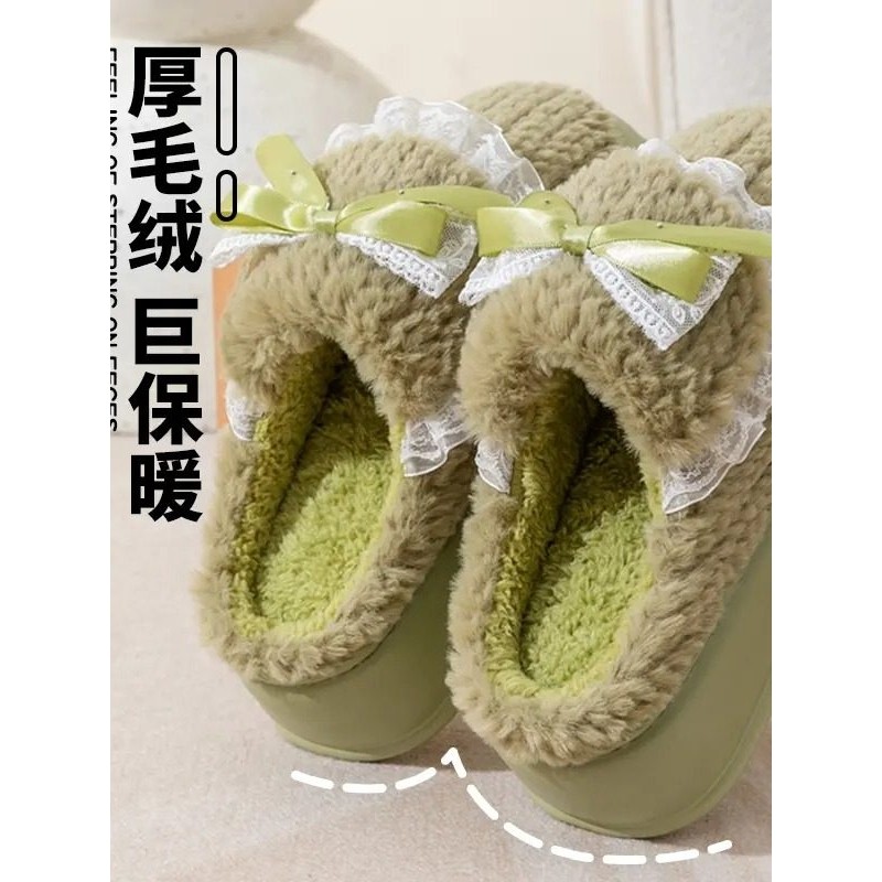 踩屎感棉拖鞋女士秋冬季2025新款室内家居厚底防滑毛绒保暖棉拖女