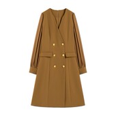 气质优雅V领显瘦连衣裙2602 秋季 南油虹姐 新款