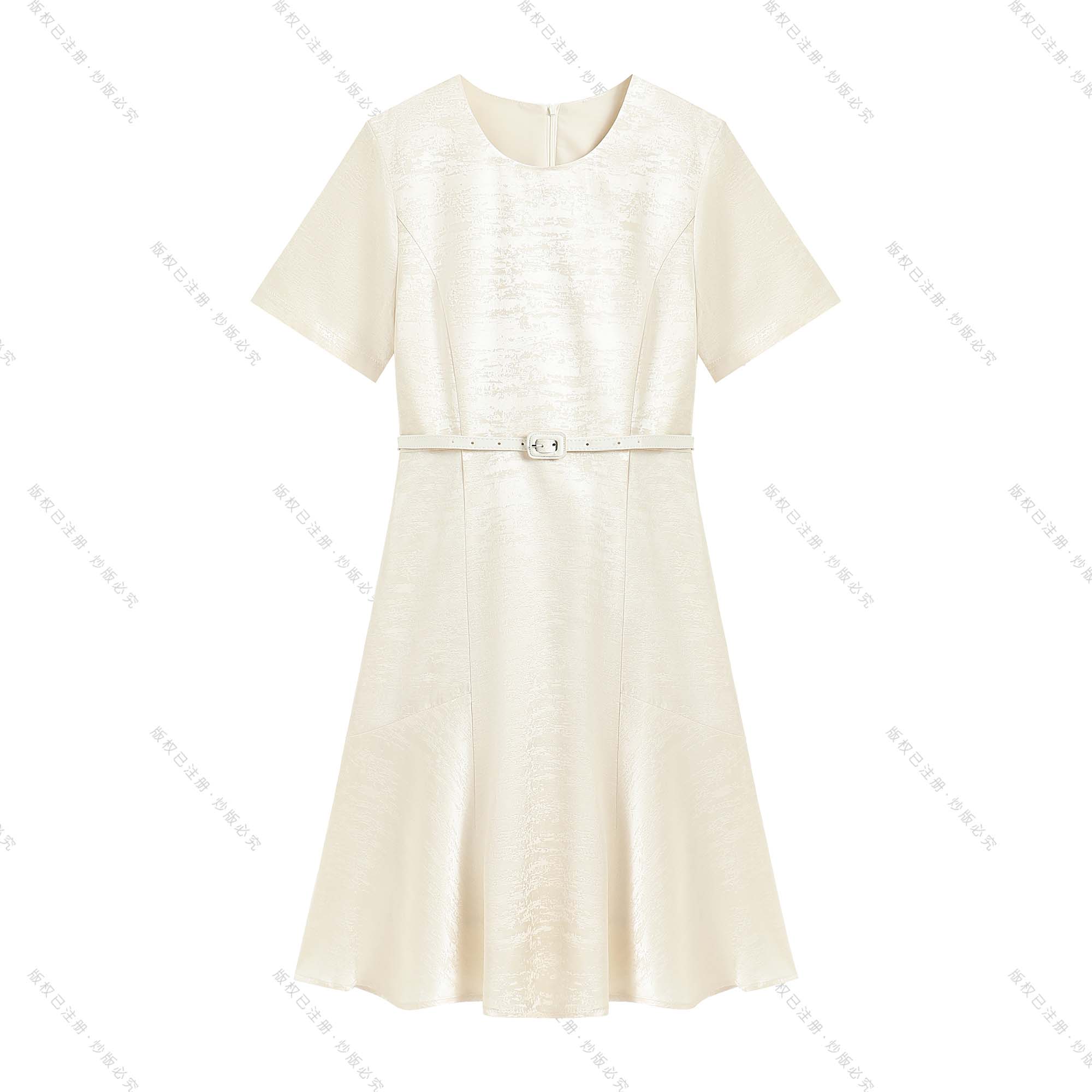 【南油虹姐 】夏季新款印花提花轻奢气质显瘦连衣裙小众