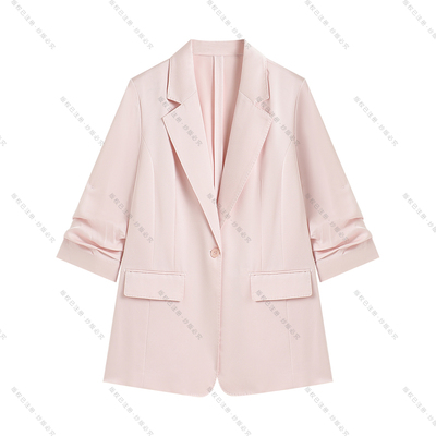 【南油虹姐】2026时尚休闲宽松显瘦夏季薄款七分袖外套WT0002