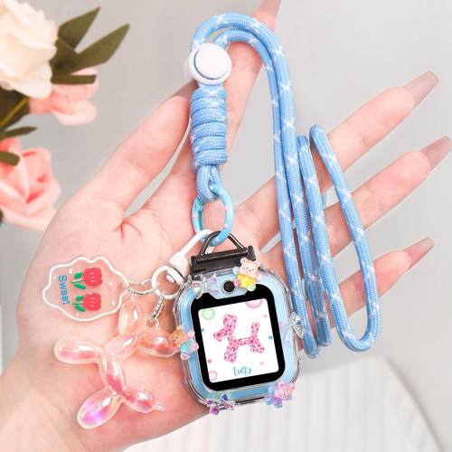 适用小天才电话手表挂绳Z10Z9Z8Z7Z6aZ5a防摔保护壳Q1SU3卡通吊坠