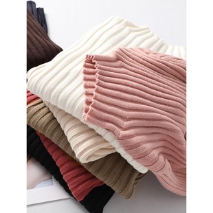 女修身 针织打底衫 显瘦保暖内搭毛衣 Dsyle纯棉线半高领长袖 Rouje