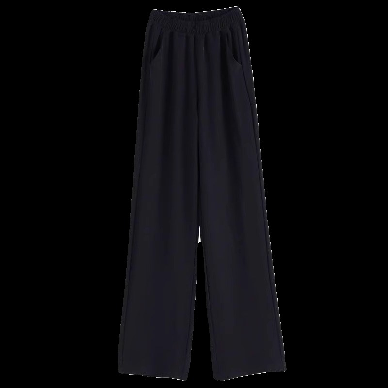 大码欧棉绒阔腿裤子女秋冬新款高腰显瘦200斤胖mm加绒直筒休闲裤