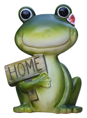 门口迎宾欢迎牌摆件幼儿园卡通动物青蛙装饰花园户外园林景观雕塑