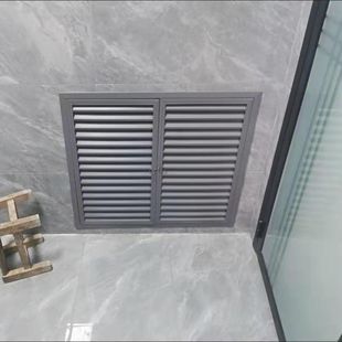 地暖罩分水器遮挡罩双开门灰色黑色白色暖气罩百叶窗定制检修口