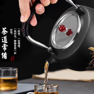 功夫茶具316不锈钢平底壶电磁炉烧水壶家用电陶炉煮茶壶套装