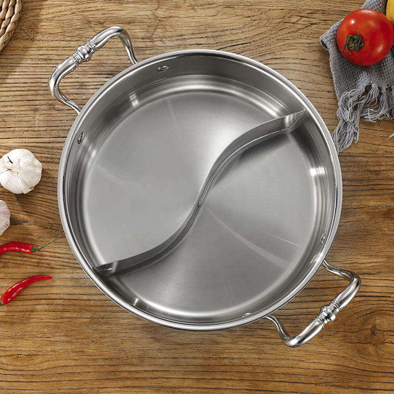 鸳鸯锅304不锈钢电磁炉专用大容量加厚家用火锅盆商用涮火锅锅具