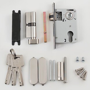 梅花可调节静音卧室门锁房门锁卫生间不锈钢门锁通用型锁木门锁