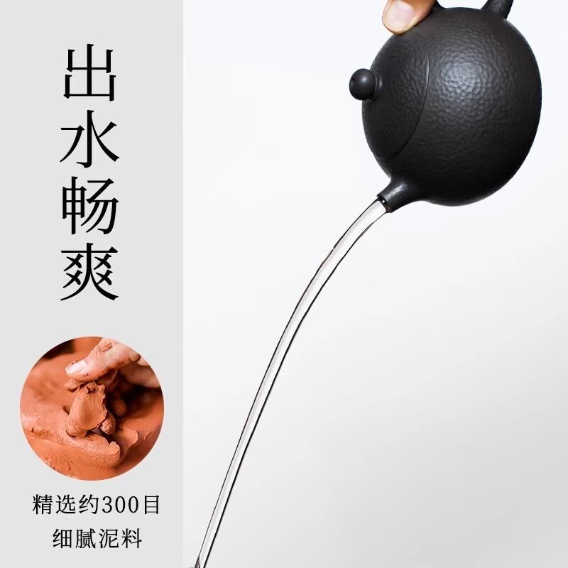 云南建水紫陶茶壶纯全手工家用西施小容量复古非紫砂高档功夫茶具