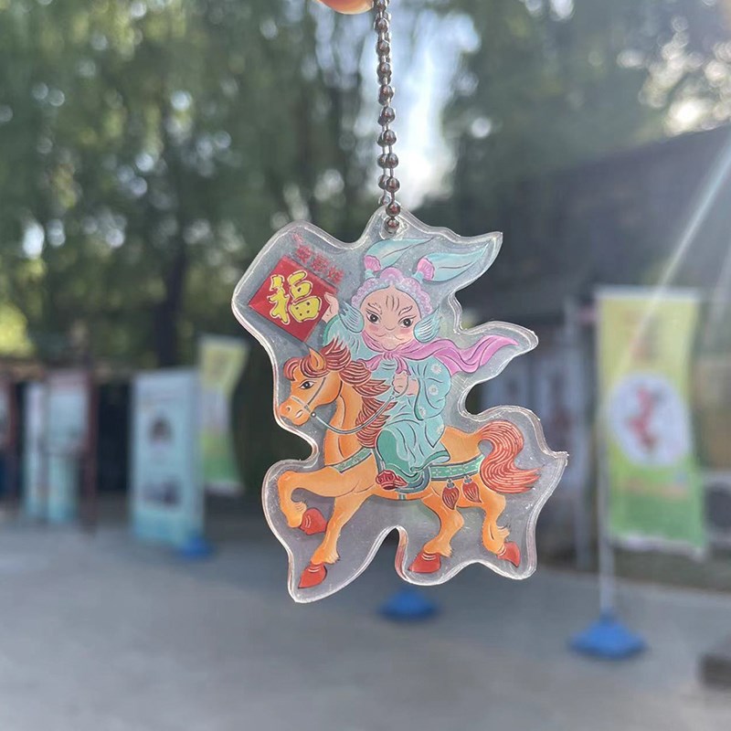 皮影娃 汽车钥匙扣挂件 精致手机吊坠 男女情侣钥匙挂饰链