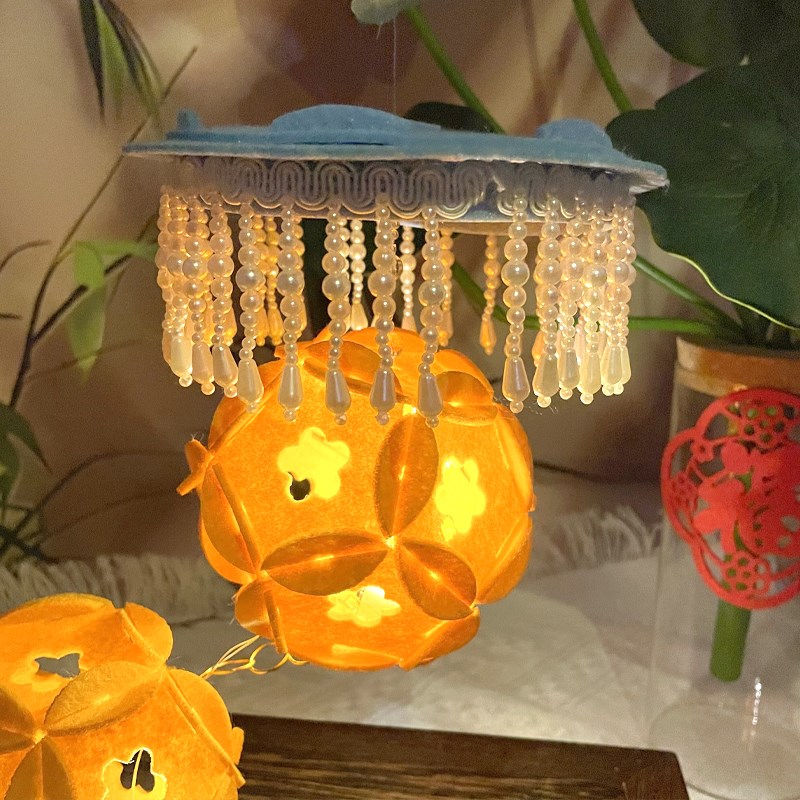 2025元宵古风灯笼无纺布创意手工材料包幼儿diy花灯汉服拍照宫灯