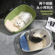猫砂盆开放式 猫厕所半封闭防外溅带砂屎盆猫咪加高特大号宠物沙盆