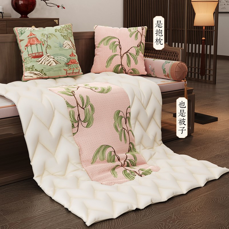 冉忆抱枕被二合一两用新中式客厅沙发办公室车载午睡毯子椿山居