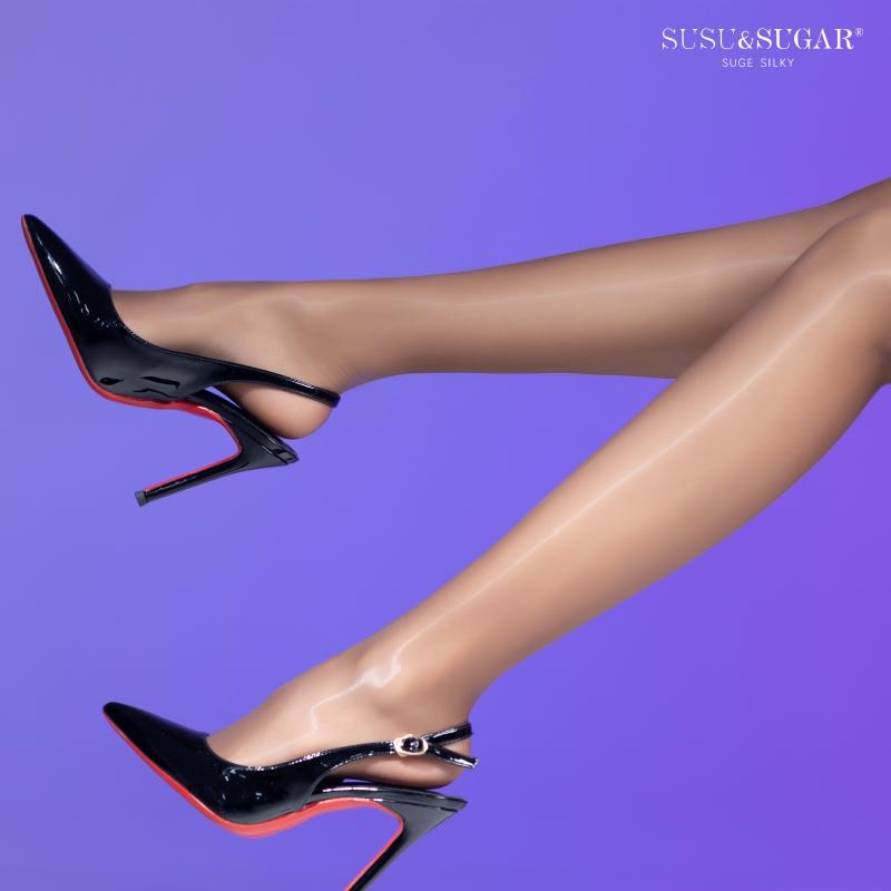 素纥2025新品流光-纯享1D超薄油亮一线裆丝袜腰丝设计连裤袜