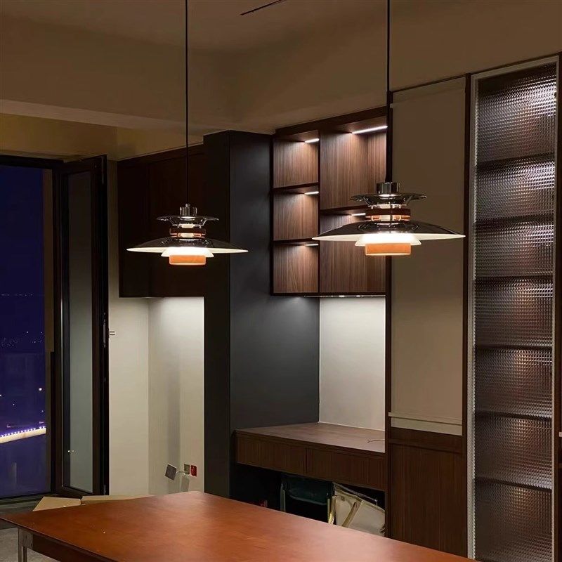 意式包豪斯中古风餐桌灯设计师创意岛台吧PH5银色飞碟餐厅吊灯,家装灯饰光源,餐厅吊灯,淘宝优惠券,粉丝福利购,淘宝优惠卷