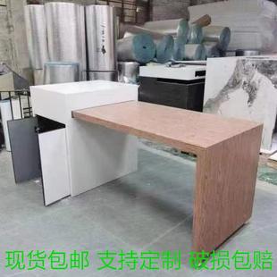 阁宝丽棕岩板25194岛餐桌一导体可伸缩带电磁炉消毒柜家用台台茶