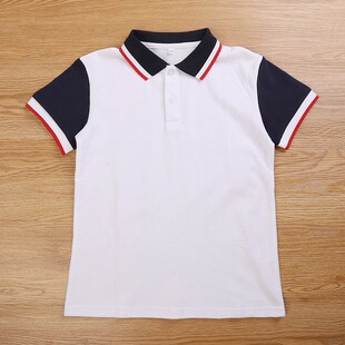 学院服 儿童校服夏装 短袖 T恤中小学生校服班服男童女童POLO衫 半袖