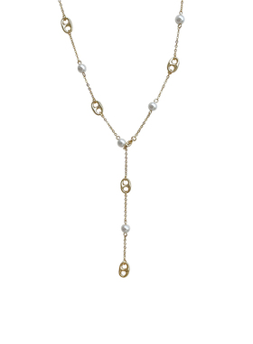 现货速发猪鼻子珍珠毛衣链长款高级感气质秋冬项链轻奢小众装饰流