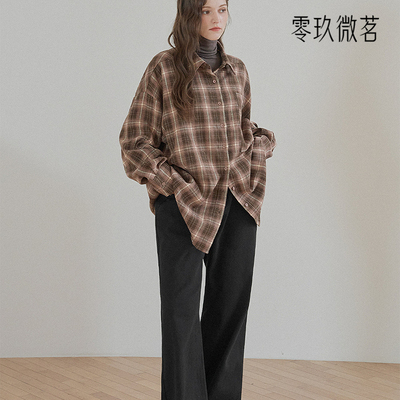 09women加大码时尚弹力通勤长裤宽松直筒棉质休闲裤女显瘦79294