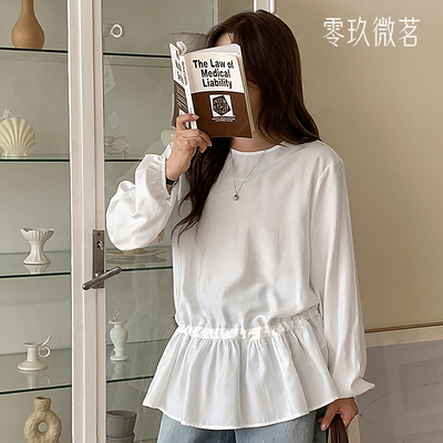 09women韩国大码百搭抽绳上衣