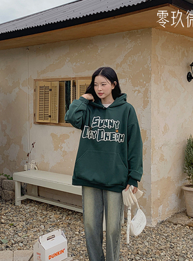 2025加大码抓绒直筒裤女韩版微胖mm复古显瘦水洗牛仔长裤78731