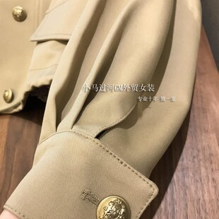 一眼就相中!质感太赞了~利落小宽松显瘦立领下摆抽绳风衣短外套