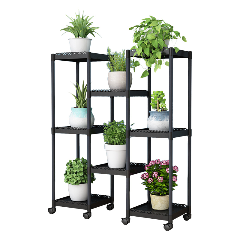 花架置物架阳台带轮落地式绿萝花架子室内客厅多层多肉架架摆花架