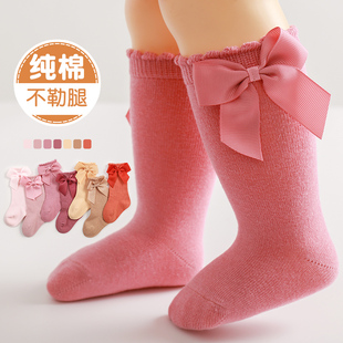 婴儿袜子春秋款 儿童女童公主长筒女宝宝中筒袜 秋冬薄款 夏季