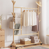 简易衣帽架落地卧室家用门口挂包架移动收纳神器客厅小型挂衣架子