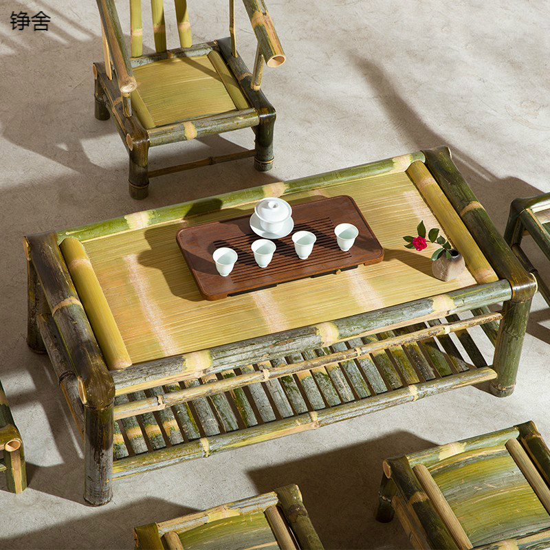竹子榻榻米桌子楠竹小茶几桌椅组合新中式传统复古怀旧竹制品家具