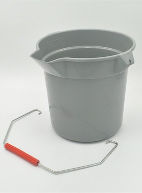 灰色小号加水桶10L带刻度装水桶方口提水桶保洁塑料桶加厚水桶